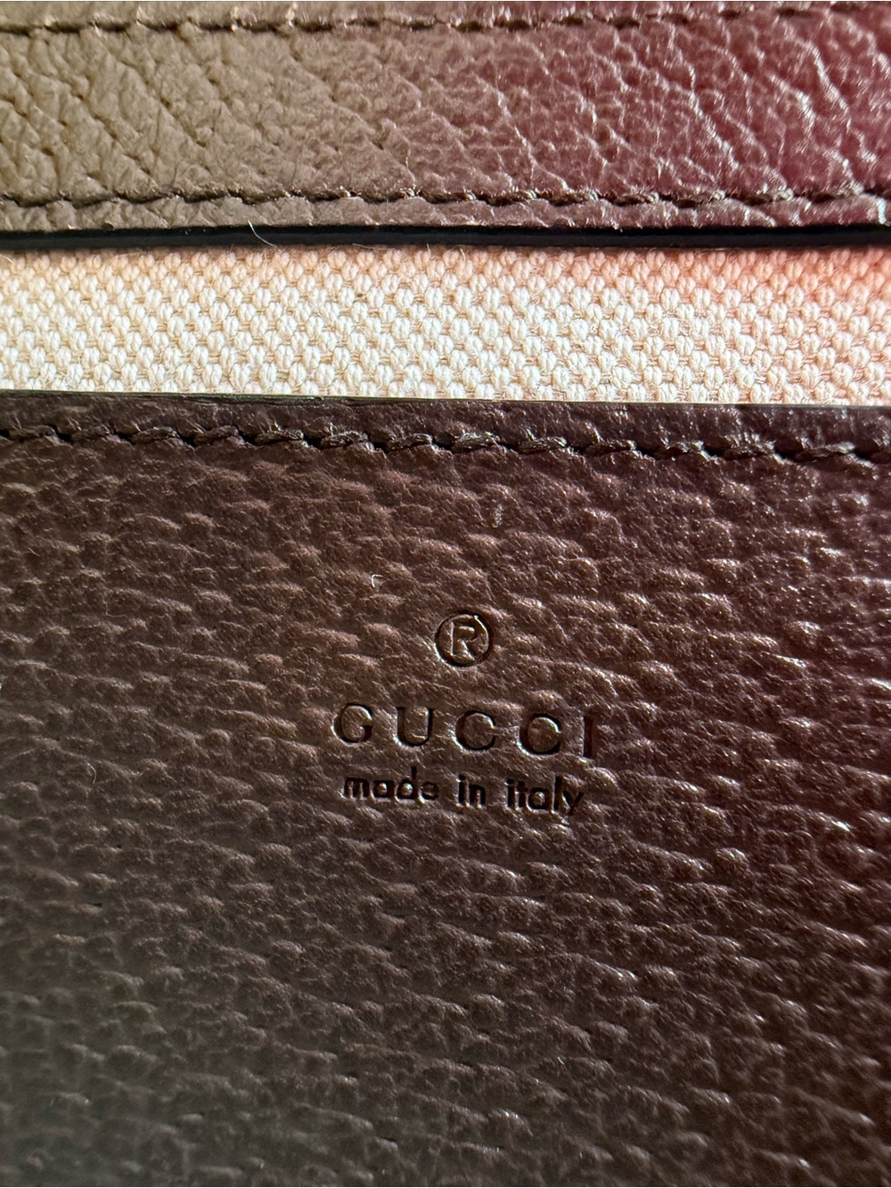 Authenticated Gucci Ophidia GG Supreme Mini Envelope Crossbody Bag Beige Ebony - Picture 5 of 15